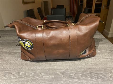 breitling weekender bag|Leather weekend bag Breitling Brown in Leather .